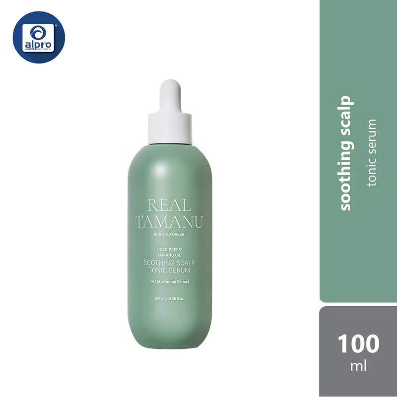 Rated Green Real Tamanu Cold Press Tamanu Soothing Scalp Tonic Serum 100ml | Strengthens Scalp