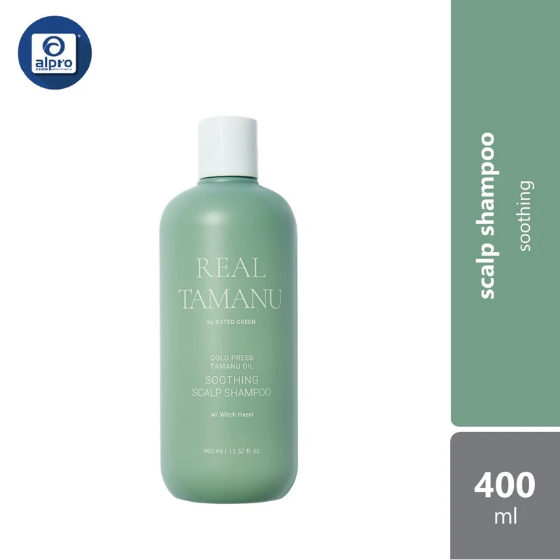 Rated Green Real Tamanu Cold Press Tamanu Soothing Scalp Shampoo 400ml | Non-Silicone Shampoo