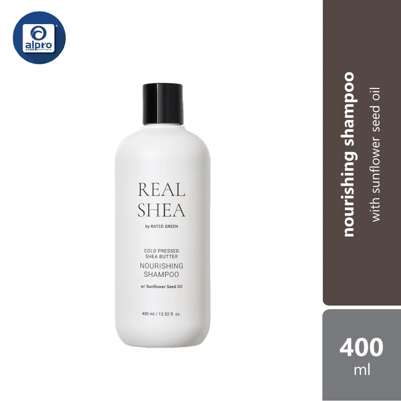 Rated Green Real Shea Cold Pressed Shea Butter Nourishing Shampoo 400ml | Non-Silicon Shampoo