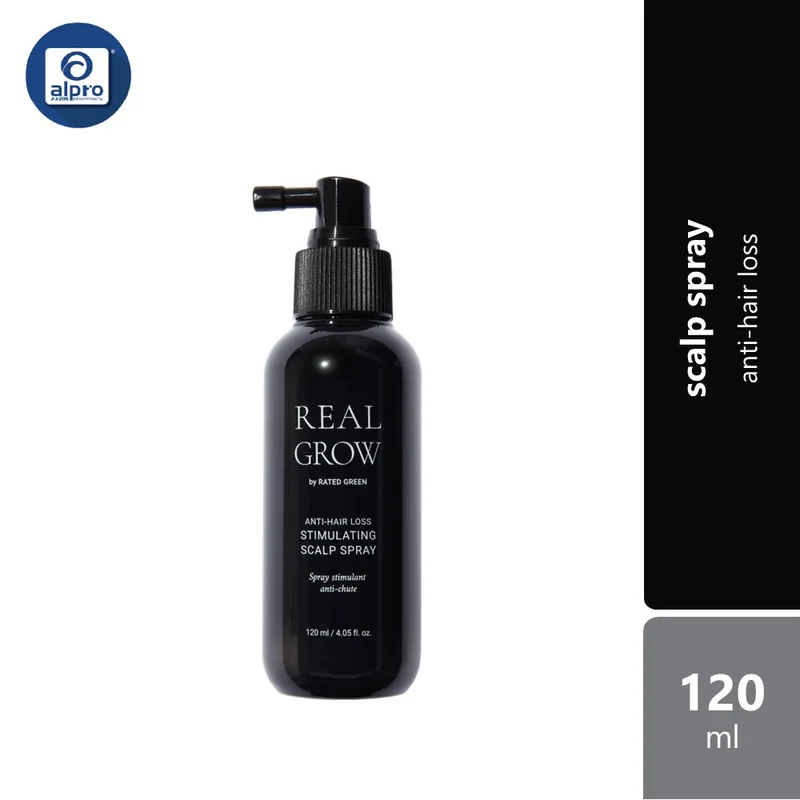 Rated Green Real Anti Hair Loss Stimulating Scalp Spray 120ml | Prevent Hair Loss