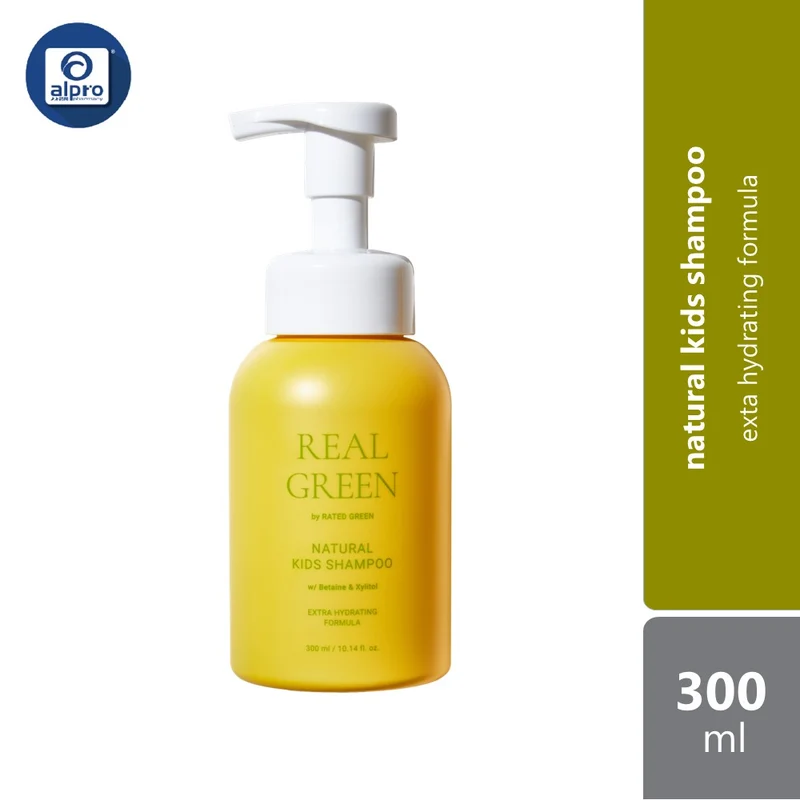 Rated Green Real Green Natural Kids Shampoo 300ml | Extra Hydrating Formula