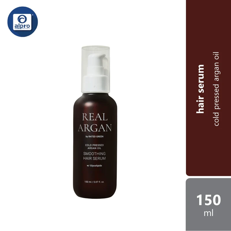 Rated Green Real Argan Smoothing Hair Serum 150ml | Non Sticky