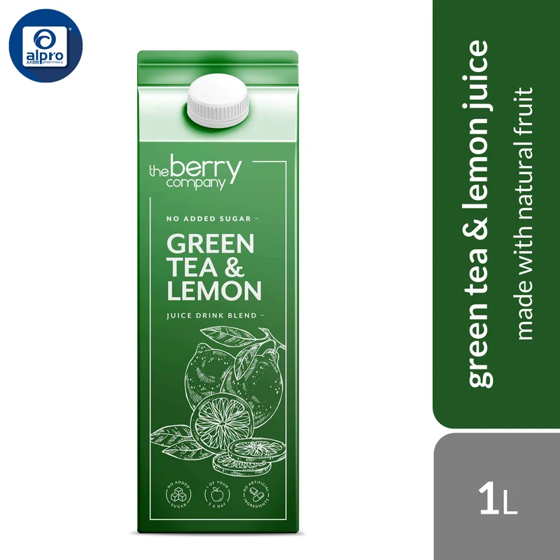 The Berry Company Green Tea Juice & Lemon 1L | No Artificial Sweeteners & No Preservatives