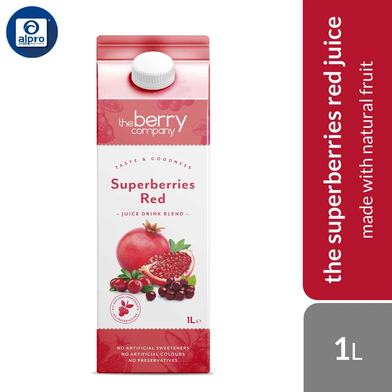 The Berry Company Superberry Red Juice 1L | No Artificial Sweeteners & No Preservatives