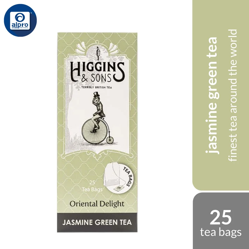 Higgins & Sons Jasmine Green Tea 2g × 25s | Soothing Scent of Jasmine Flowerf