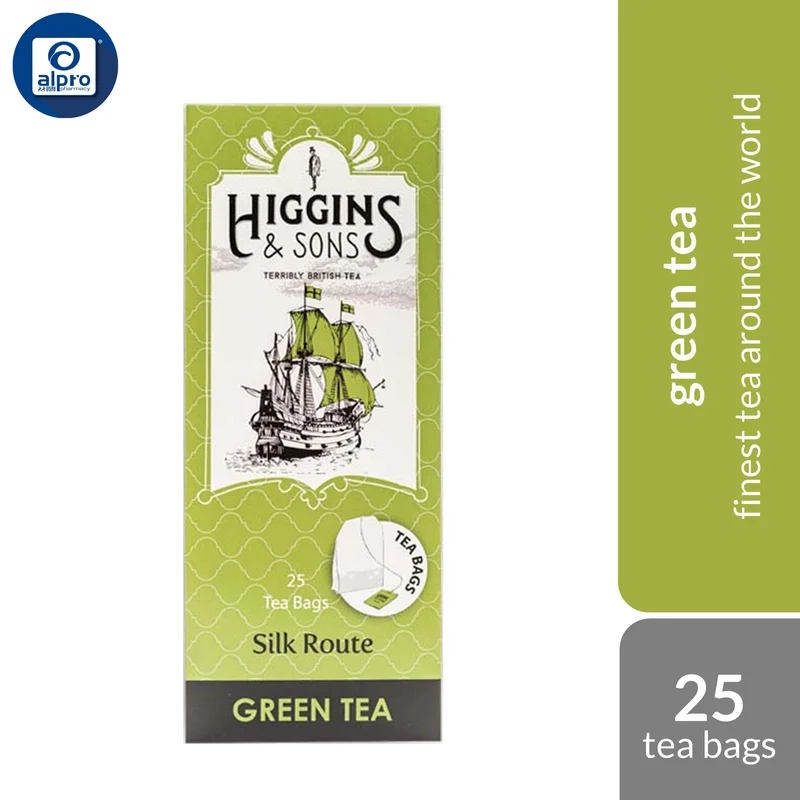 Higgins & Sons Green Tea 2g ×25s | Clear Colours & Calming Taste