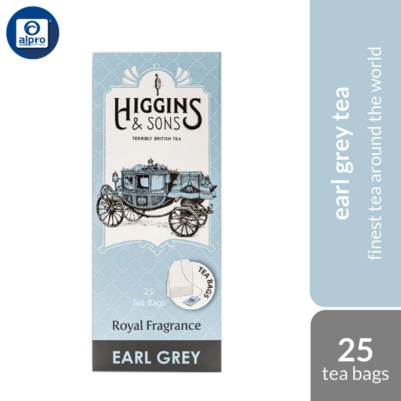 Higgins & Sons Earl Grey Tea 2g × 25s | Crisp Fragrance & Rich Royal Tea Flavours
