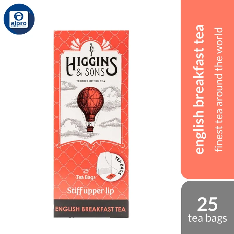 Higgins & Sons English Breakfast Tea 2g × 25s | Ideal Invigorating Morning Brew