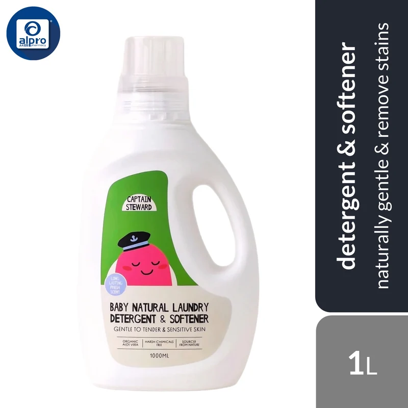 Captain Steward Baby Liquid Detergent & Softener 1L | Naturally Gentle & Remove Stains