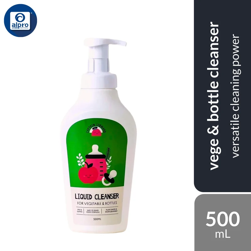 Captain Steward Vegetable & Bottle Cleanser (Foam) 500mL | Food-Grade Preservative & Gentle Cleaning Power