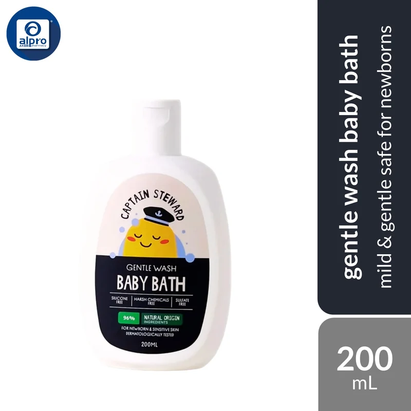 Captain Steward Baby Bath 200mL | Mild & Gentle Safe for Newborns and Sensitive Skins