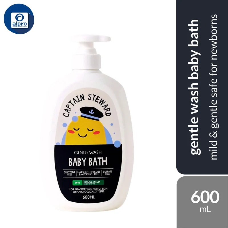 Captain Steward Baby Bath 600mL | Mild & Gentle Safe for Newborns and Sensitive Skins