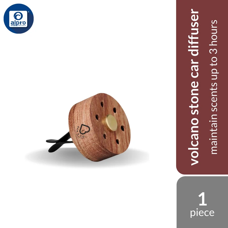 Bam & Co. Volcano Stone Car Wood Diffuser | Maintain Scents Up To 3 Hours