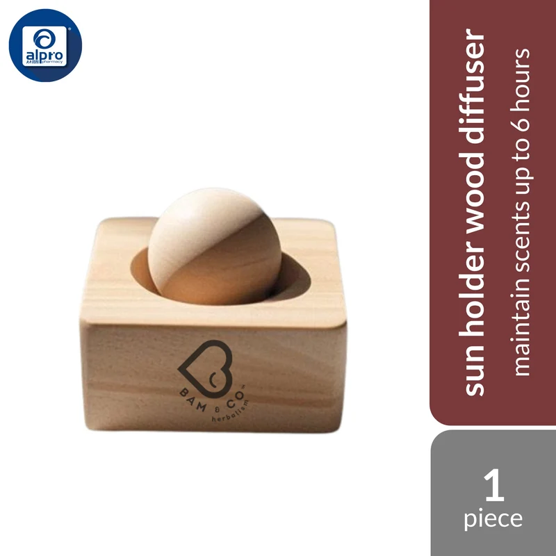 Bam & Co. Sun Holder Wood Essential Oil Diffuser | Maintain Scents Up To 6 Hours