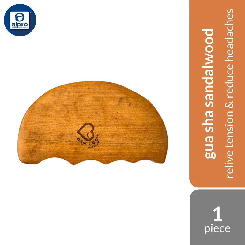 Bam & Co. Gua Sha Sandalwood (Hair/Head) | Relive Tension & Reduce Headaches