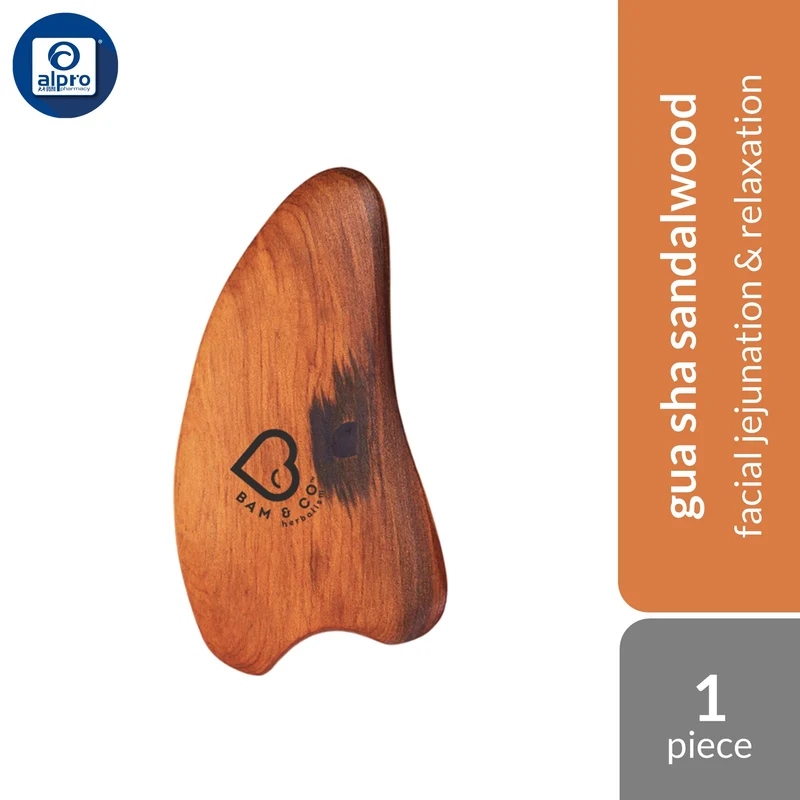 Bam & Co. Gua Sha Sandalwood (Face) | Facial Rejuvenation & Relaxation