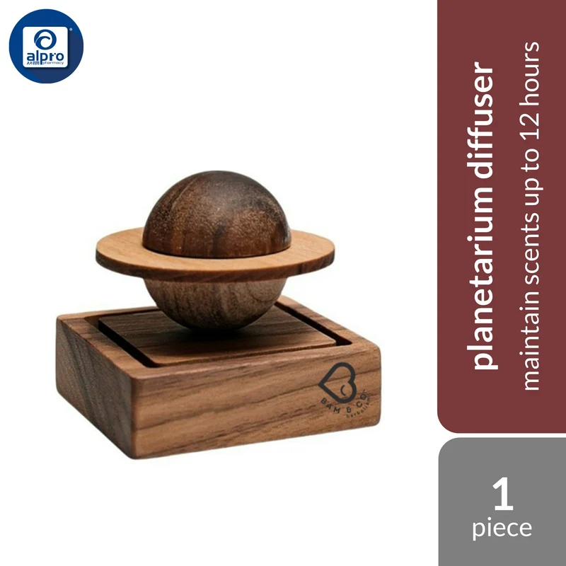 Bam & Co. Wood Planetarium Essential Oil Diffuser | Maintain Scents Up To 12 Hours