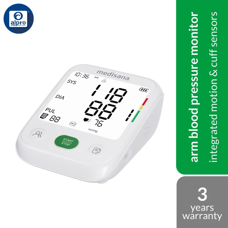 Medisana BU 312 Arm Blood Pressure Monitor | Integrated Motion & Cuff Sensors