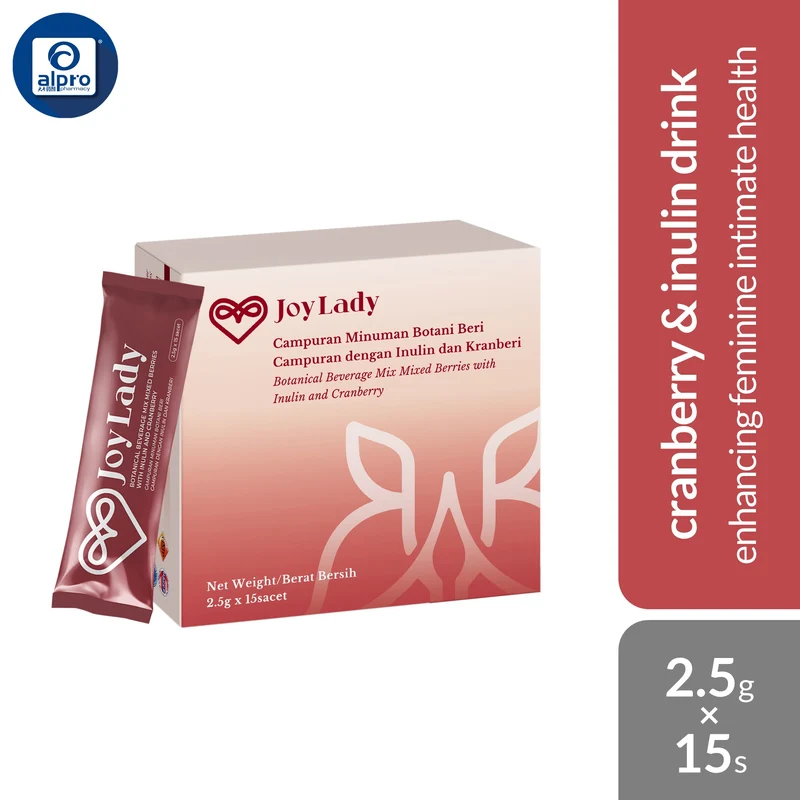 Joylady Cranberry & Inulin Drink 2.5g ×15 Sachets | Enhancing Feminine Intimate Health