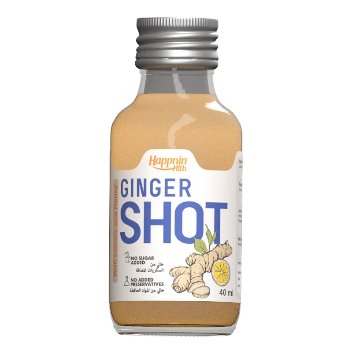 HAPPNIN HLTH GINGER SHOT WITH LEMON & HONEY 40ML 12'S