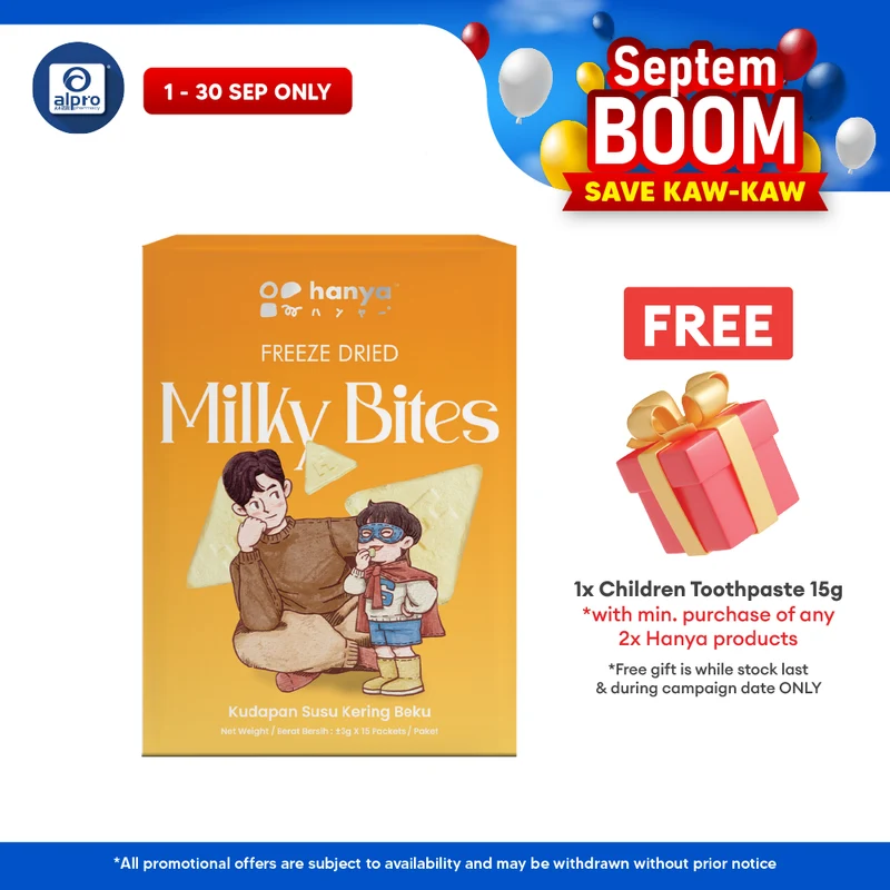 Hanya Freeze-Dried Milky Bites 3g X 15s | Nutritious & Delicious