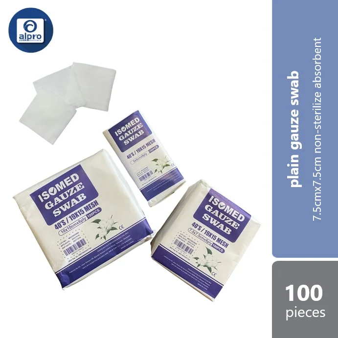 ISOMED PLAIN GAUZE SWAB 10CMX10CMX8PLY