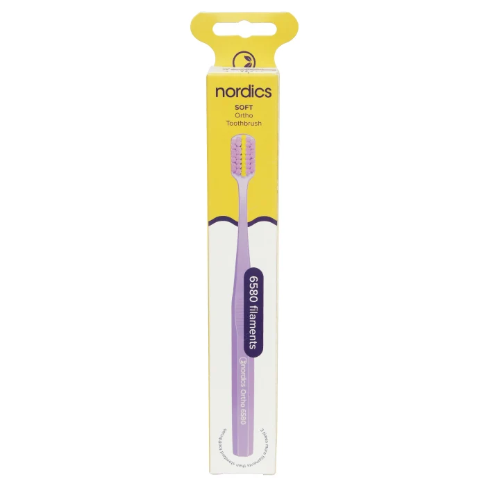 Nordics Ortho Toothbrush Purple/Yellow(Soft)-6580
