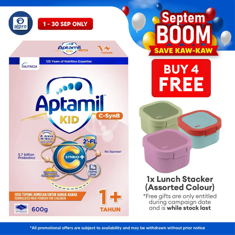 Aptamil Kid C-SynB Growing-Up Formula Step 3 1+ year 600g | Maintain Good Gut Health