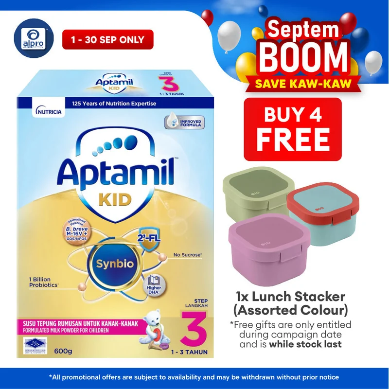 Aptamil Kid Growing-Up Formula 1~3 Years Step 3 600g | Supports Healthy Body Immunity