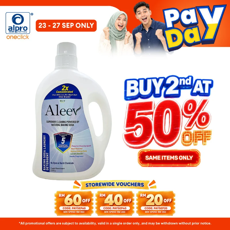 Bio-D Aleev Baking Soda Laundry Detergent 2kg | Plant-Based & Non-Toxic Detergent