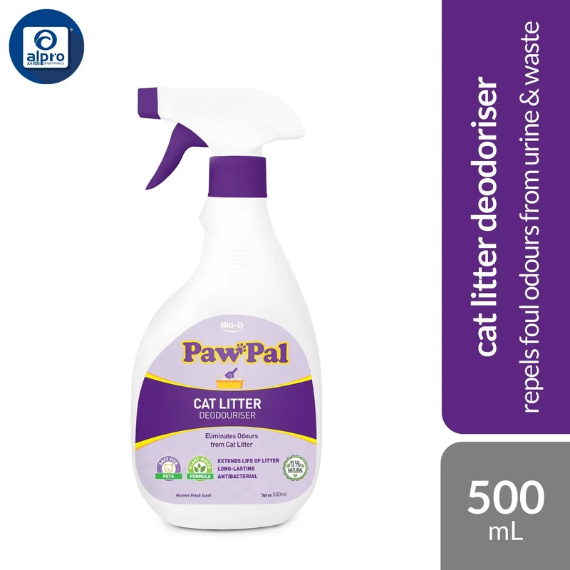 Bio-D Pawpal Cat Litter Deodouriser Spray 500mL | Repels Foul Odours from Urine & Waste
