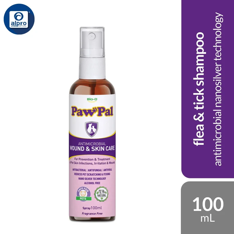 Bio-D Pawpal Antimicrobial Wound Spray 100mL | Antimicrobial Nanosilver Technology