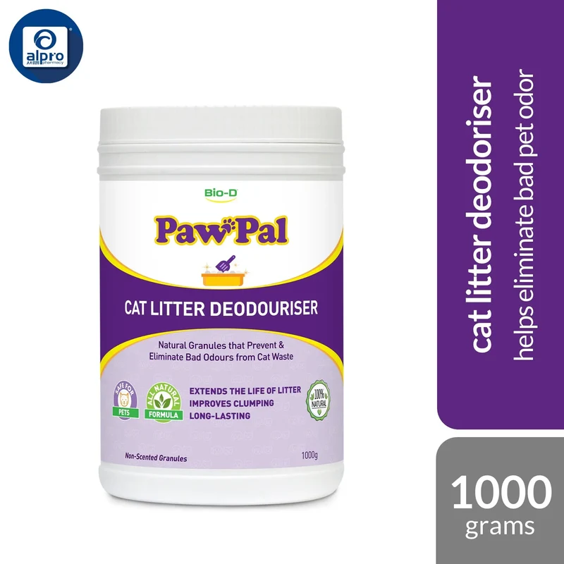 Bio-D Pawpal Cat Litter Deodouriser Granule 1000g | Helps Eliminate Bad Pet Odor