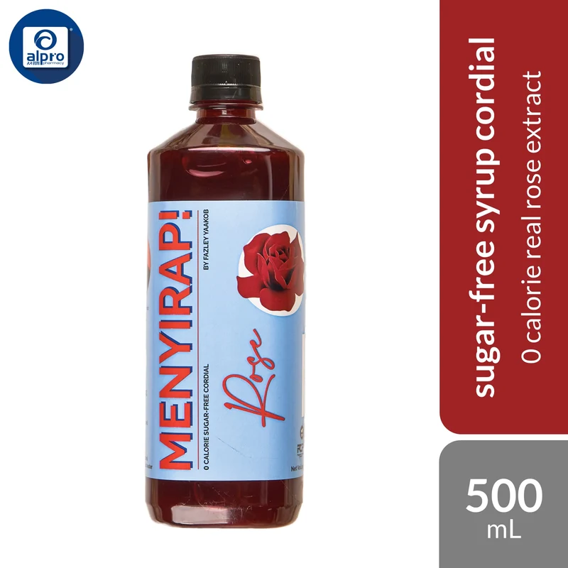SweetLab MENYIRAP! Rose Cordial by Dato Fazley Yaacob 500mL | 0 Calorie Real Rose Extract