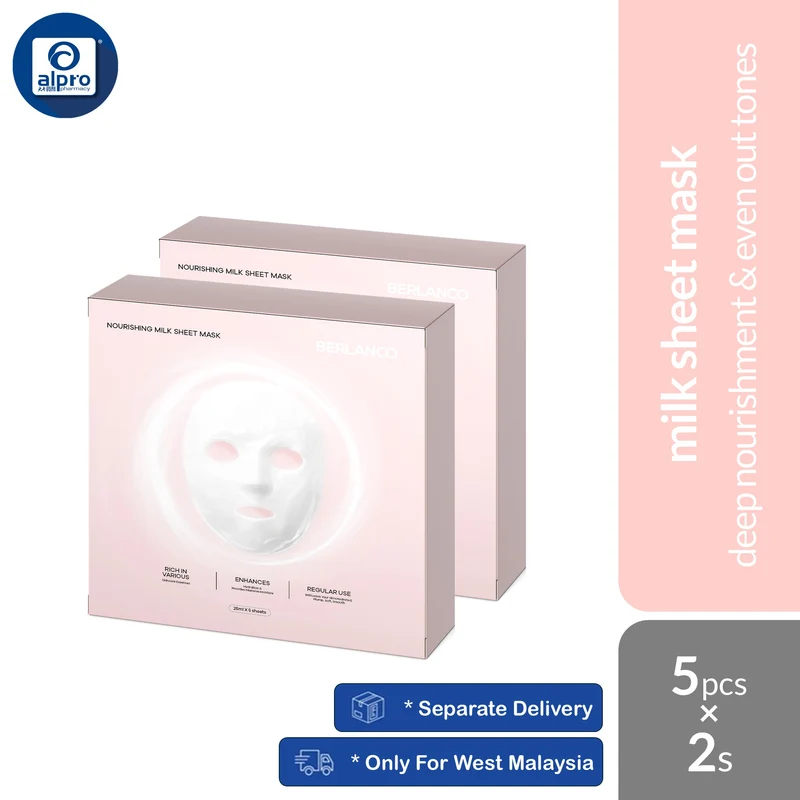 Berlanco Milksheet Nourshing Mask 2s Combo | Deep Nourishment & Even Out Tones