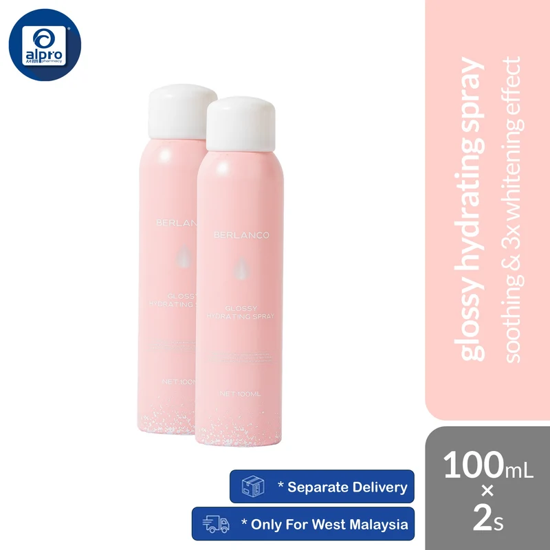 Berlanco Glossy Hydrating Spray 100mL 2s Combo | Soothing & 3x Whitening Effect