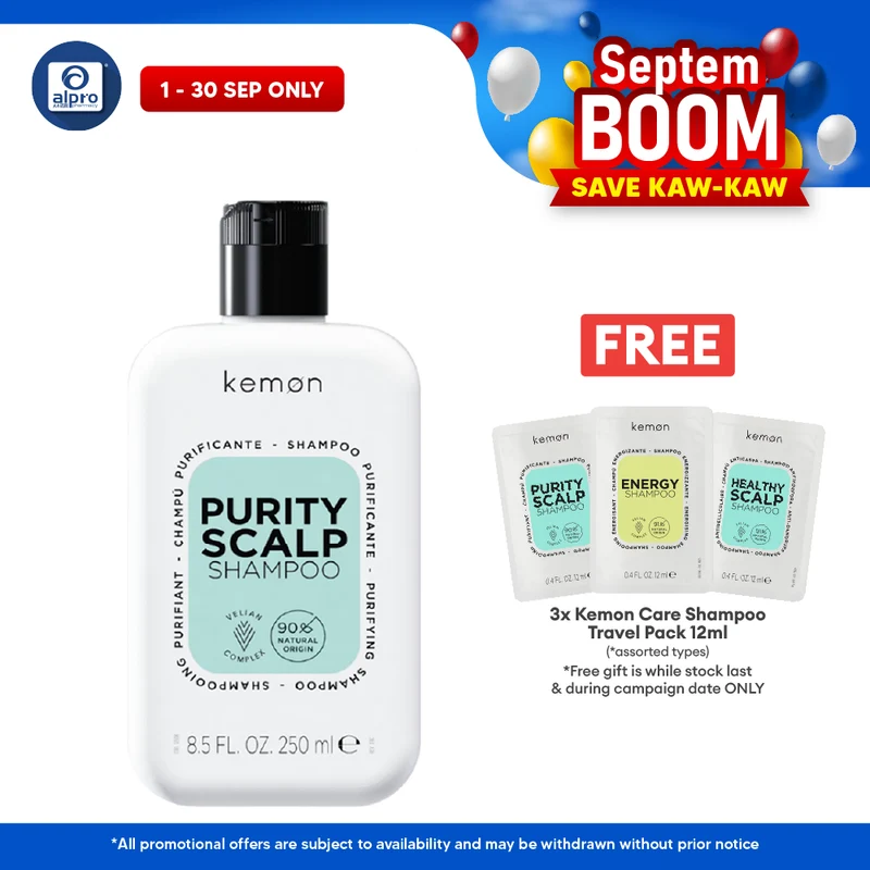 Kemon Care Purity Scalp Shampoo 250mL | Remove Excess Sebum & Impurities