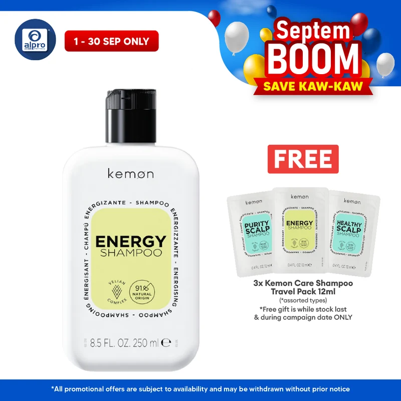 Kemon Care Energy Shampoo 250mL | Supports Healthy & Vigorous Hair Growth