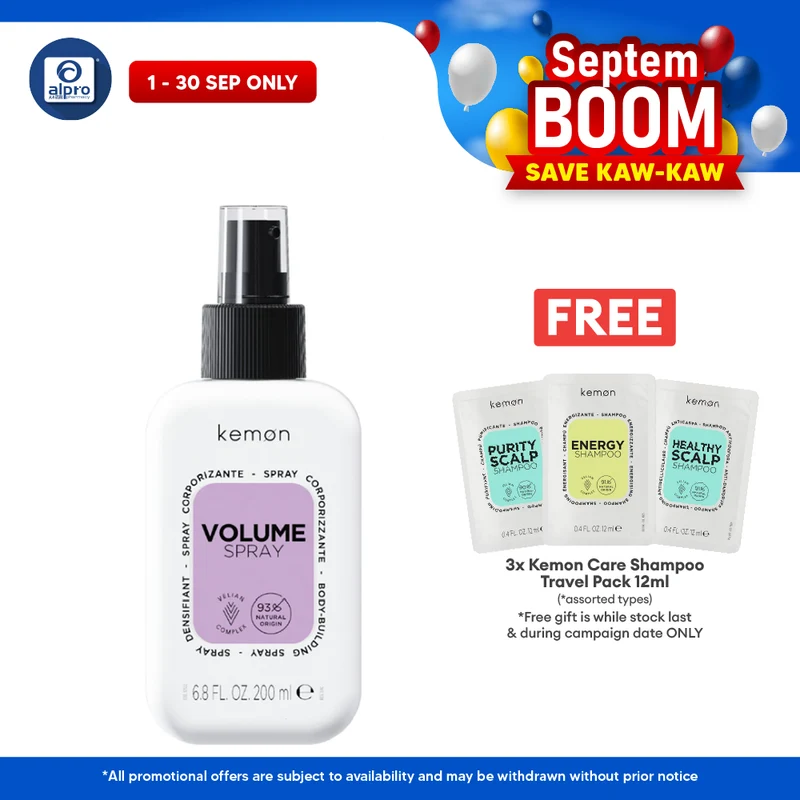 Kemon Care Volume Spray 200mL | Leaves Hair Bouncy & Full of Volume