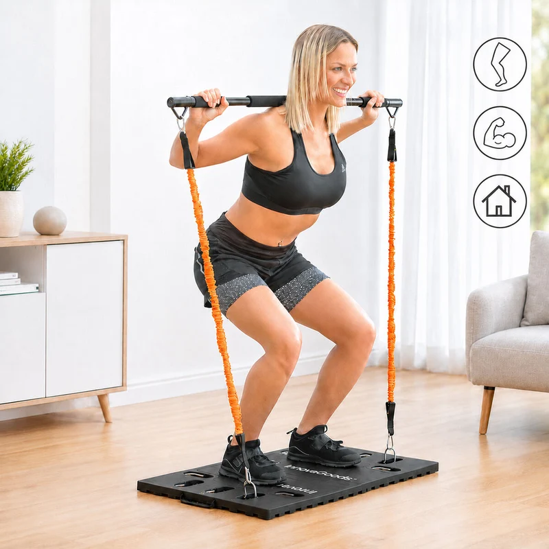 Integroitu kannettava harjoitusjärjestelmä harjoitusoppaalla Gympak Max InnovaGoods