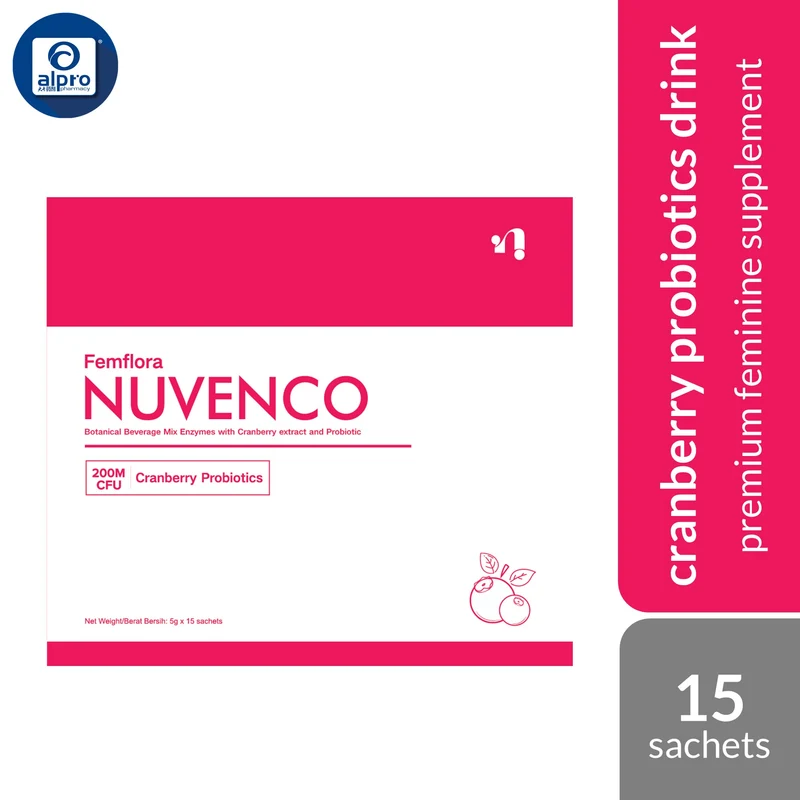 Nuvenco Femflora-Exocyan Cranberry Extract Probiotic 15s | Supports Intimate Balance & Overall Well-Being in Women