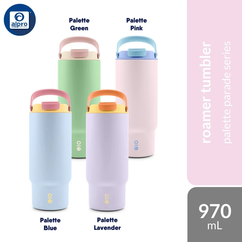 Montigo Palette Parade Roamer Tumbler (Palette Blue/ Green/ Lavender/ Pink) 970mL | Playful Vibrant Hues