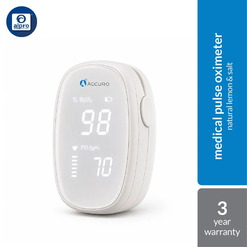 Accuro Medical Pulse Oximeter AC210 | Accurate Results In 8 Seconds & Smart Detection