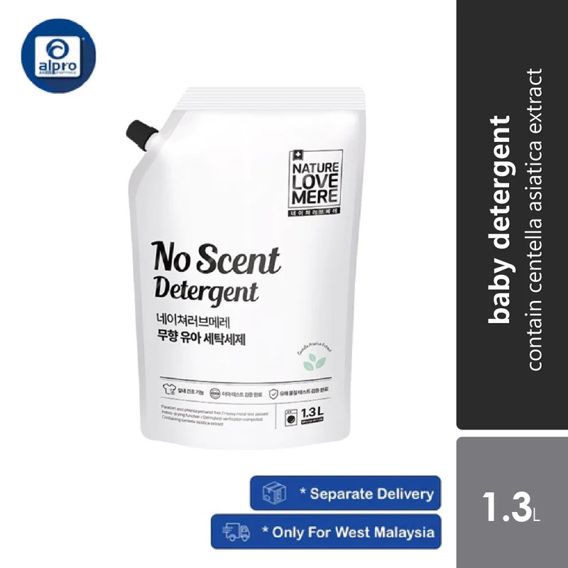 Nature Love Mere Laundry Detergent (No Scent) 1300ml - Refill