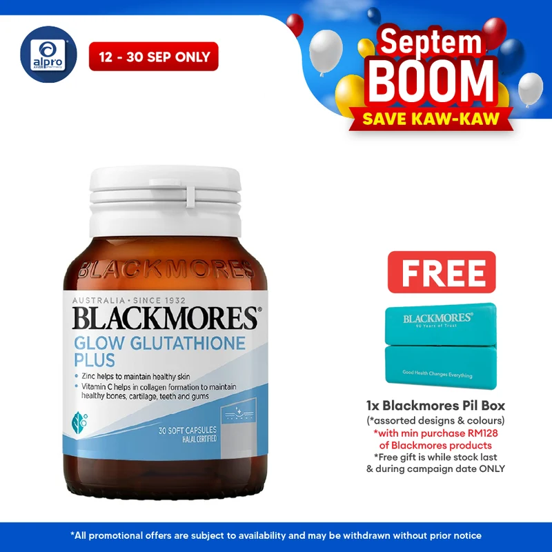 Blackmores Glow Glutathione Plus 250mg 30s | For Healthy Skin