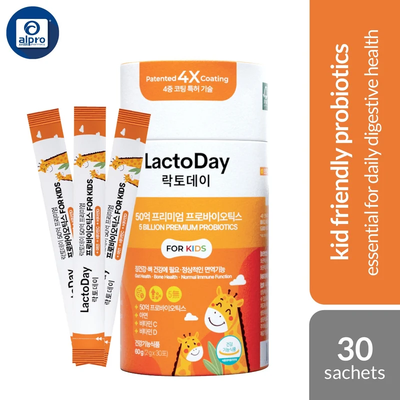 LactoDay For KIDS 10 Billion CFU Probiotics (2g × 30Sachets) | For Balance Gut