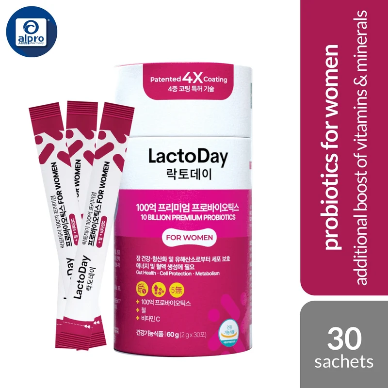 LactoDay For WOMEN 10 Billion CFU Probiotics (2g × 30Sachets) | For Balance Gut