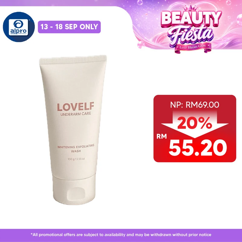 LOVELF BHA Whitening Exfoliating Wash 100g | Deep Cleanse & Exfoliates Dark Skin