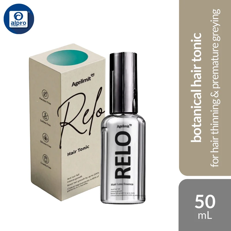 Agelimit Relo Botanical Hair Tonic 50mL | For Hair Thinning & Premature Greying