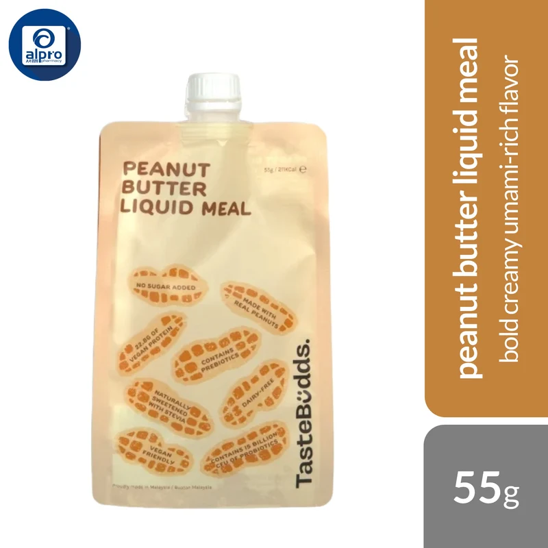 TasteBudds Peanut Butter Liquid Meal 55g | Bold Creamy Umami-Rich Flavor